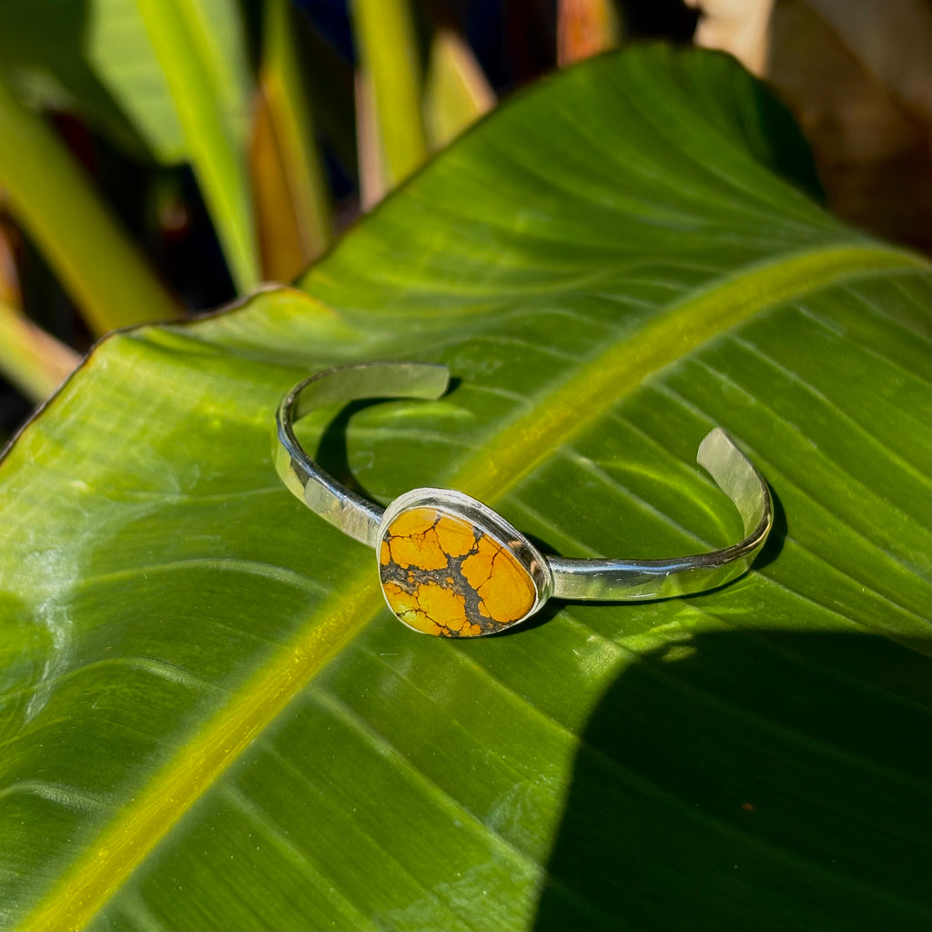 Silver turquoise cuff